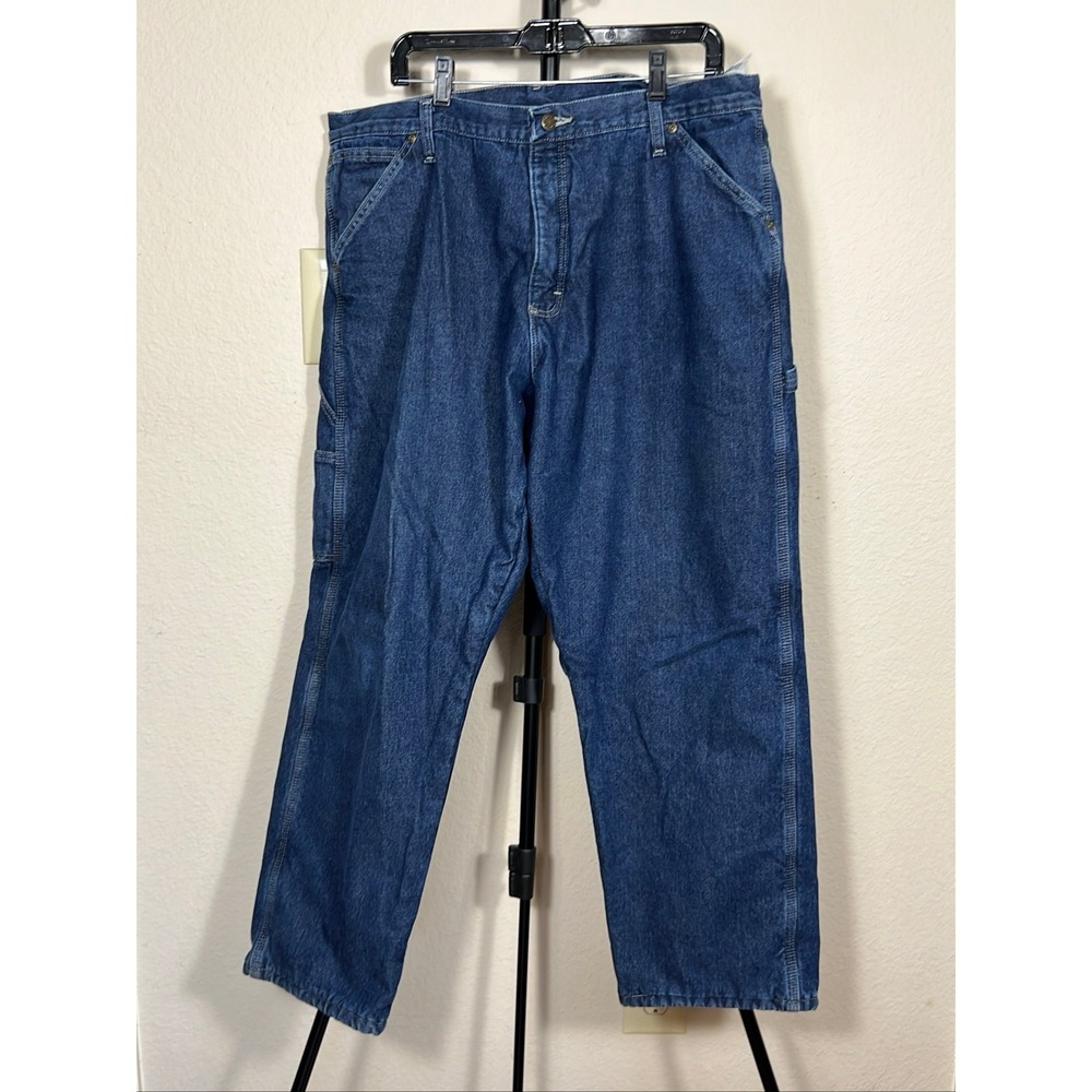 Wrangler Men's Blue Denim Jeans Size 38x30 Regular Fit Pre-owned Excellent
